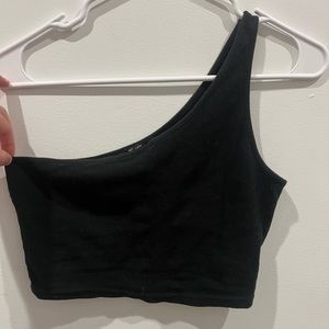 Black One Shoulder Top